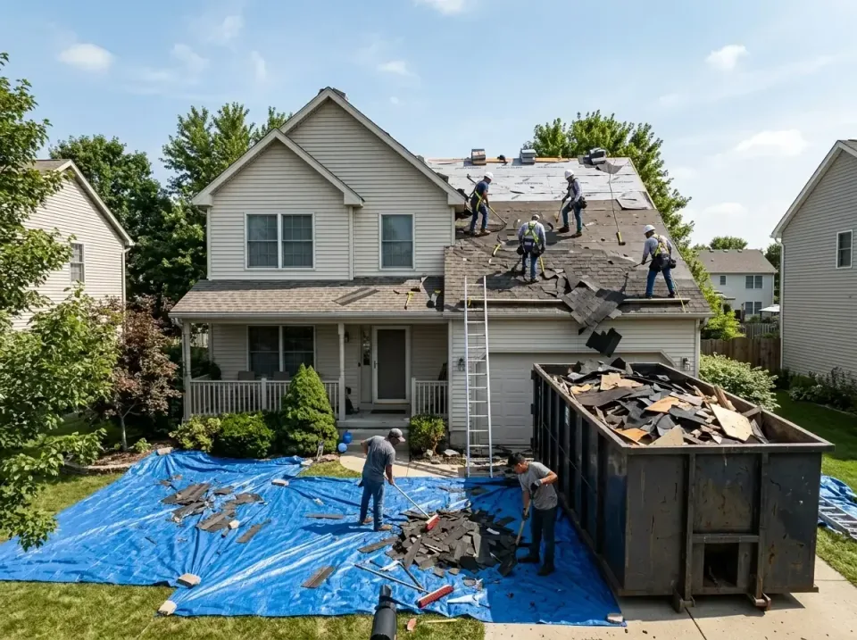 roof-replacement-debris-remova-004 — frequently asked questions, Cheapest Dumpster Rentals in Evergreen Park, IL
